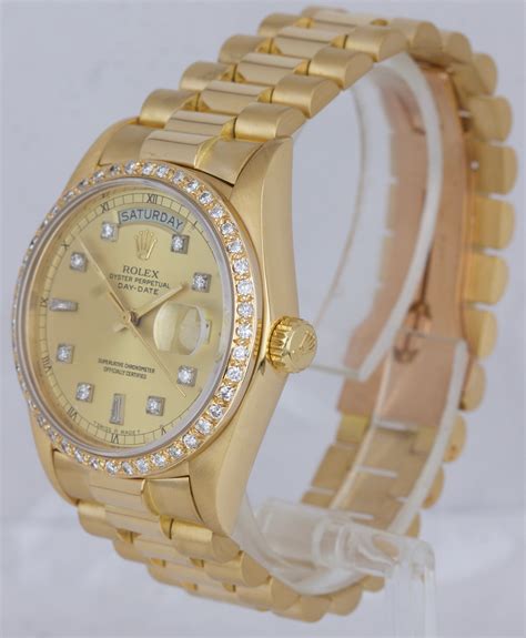 mens rolex 18k gold day-date president full diamond|presidential Rolex price 2021.